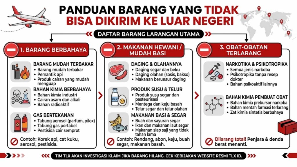 panduan barang yang tidak bisa dikirim ke luar negeri. pelajari sebelum pengiriman